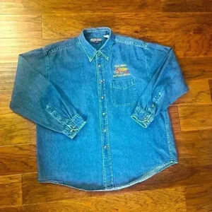 Daytona Beach Bike Week 2005 Denim Button Up Shirt.